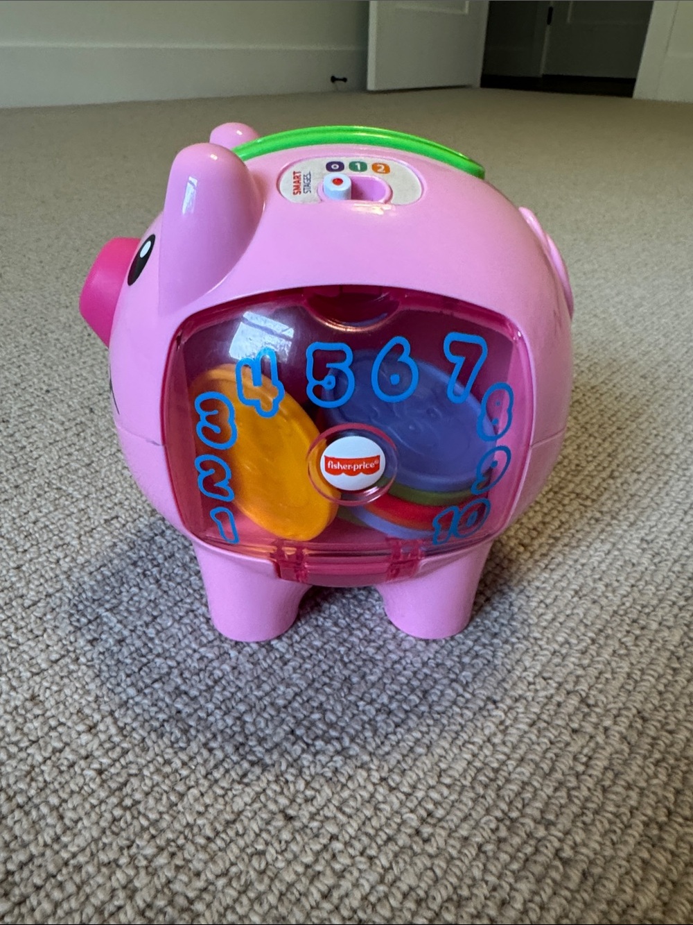 Fisher-Price Pink Piggy Bank Counting Toy